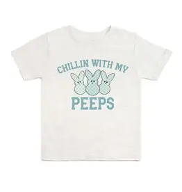 Sweet Wink- Chillin with my Peeps Checker S/S Shirt: Ash