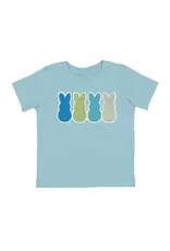 Sweet Wink- Peeps Emb Patch Easter S/S Shirt: Cool Blue