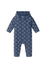 Andy & Evan Andy & Evan- Navy Football Hooded Romper