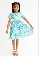 Mila & Rose Mila & Rose- Preppy Daisies S/S Pocket Twirl Dress