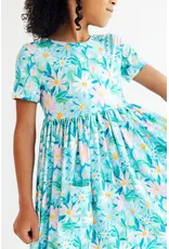 Mila & Rose Mila & Rose- Preppy Daisies S/S Pocket Twirl Dress
