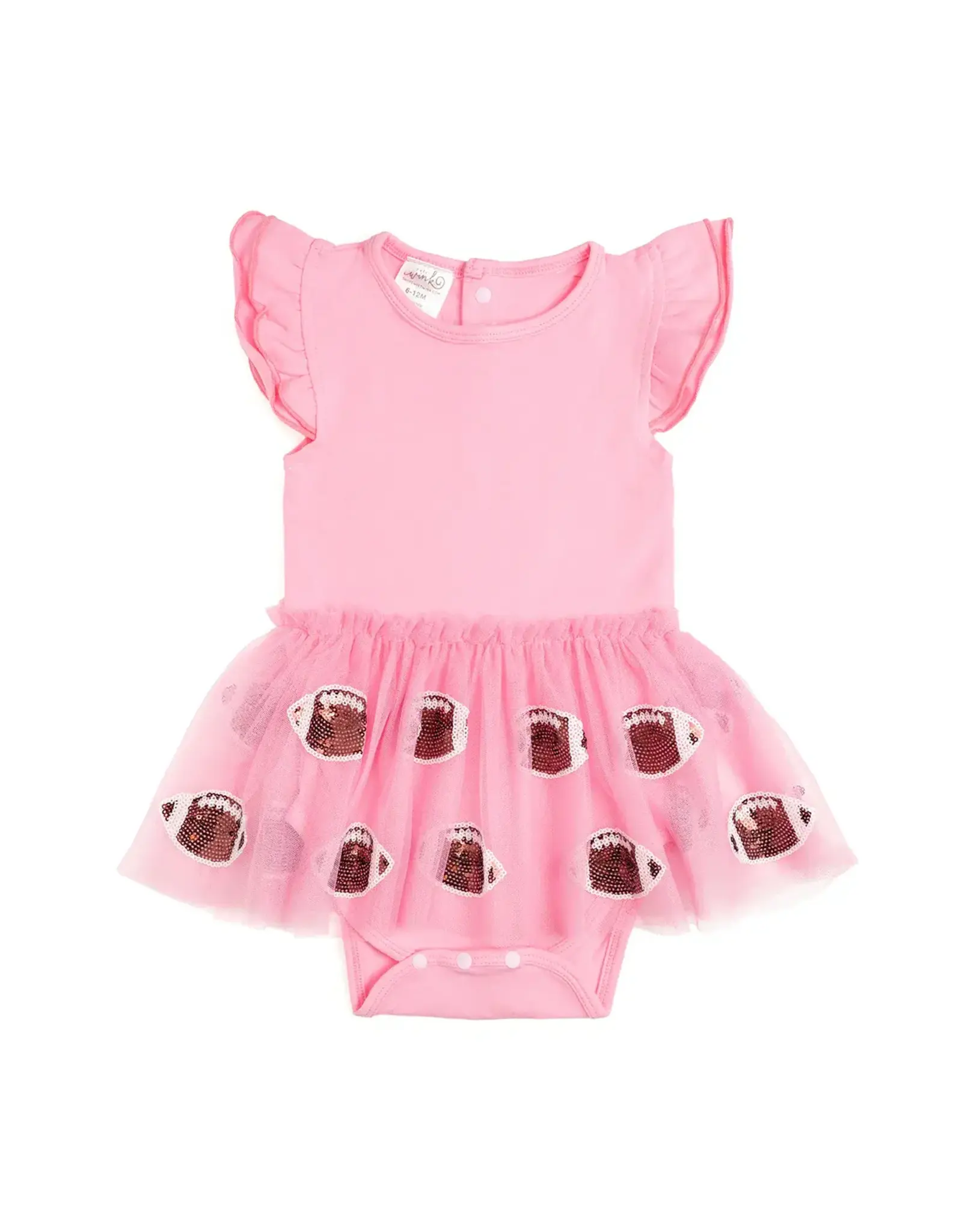 Sweet Wink- Football Sequin S/S Tutu Bodysuit