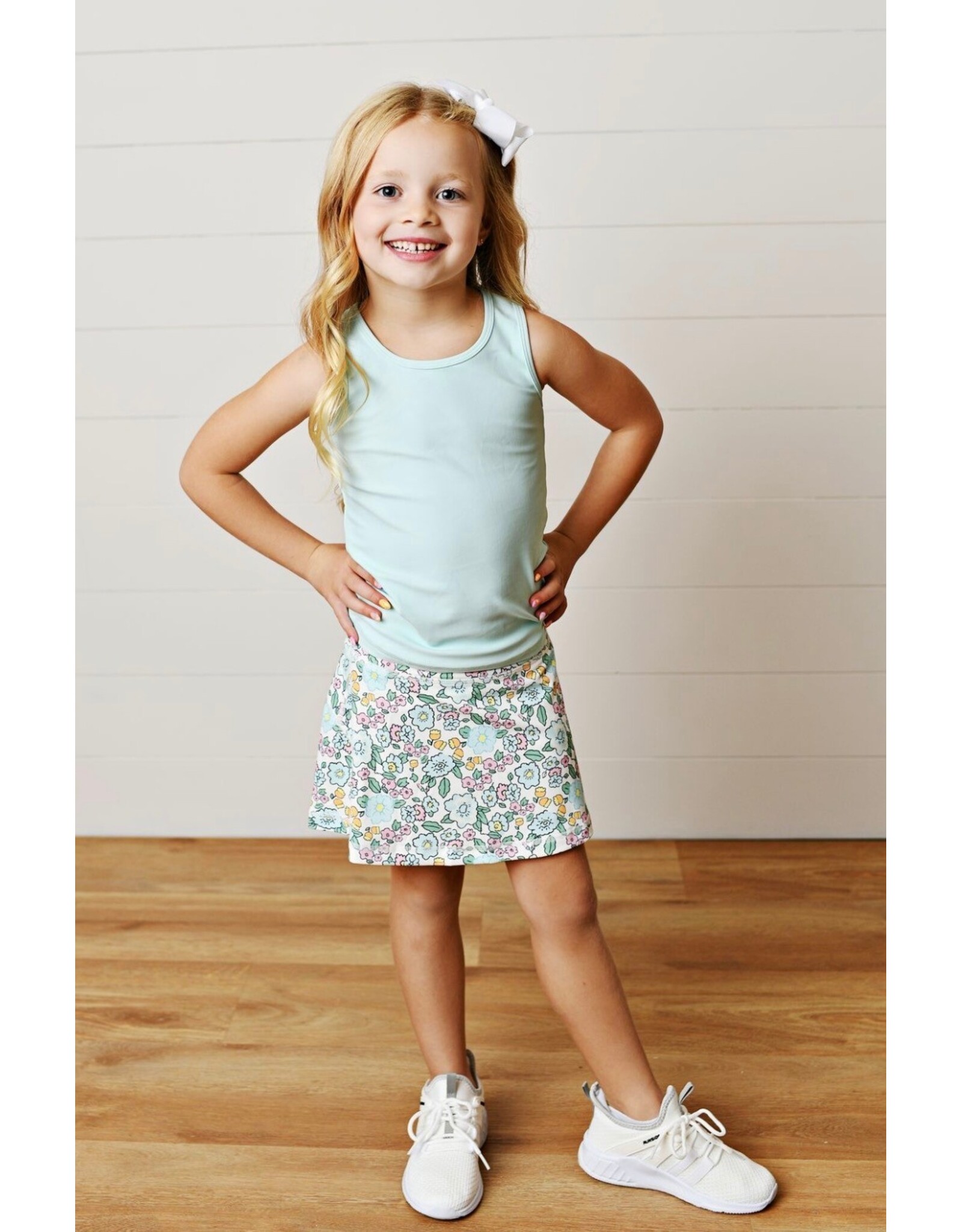Swoon Baby Swoon Baby- Aqua Blooms Active Tennis Skirt