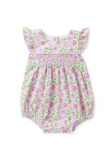 Swoon Baby Swoon Baby- Pink Posies Smocked Bubble