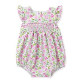 Swoon Baby Swoon Baby- Pink Posies Smocked Bubble