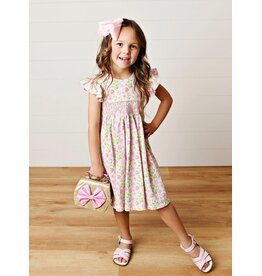 Swoon Baby Swoon Baby- Pink Posies Smocked Dress