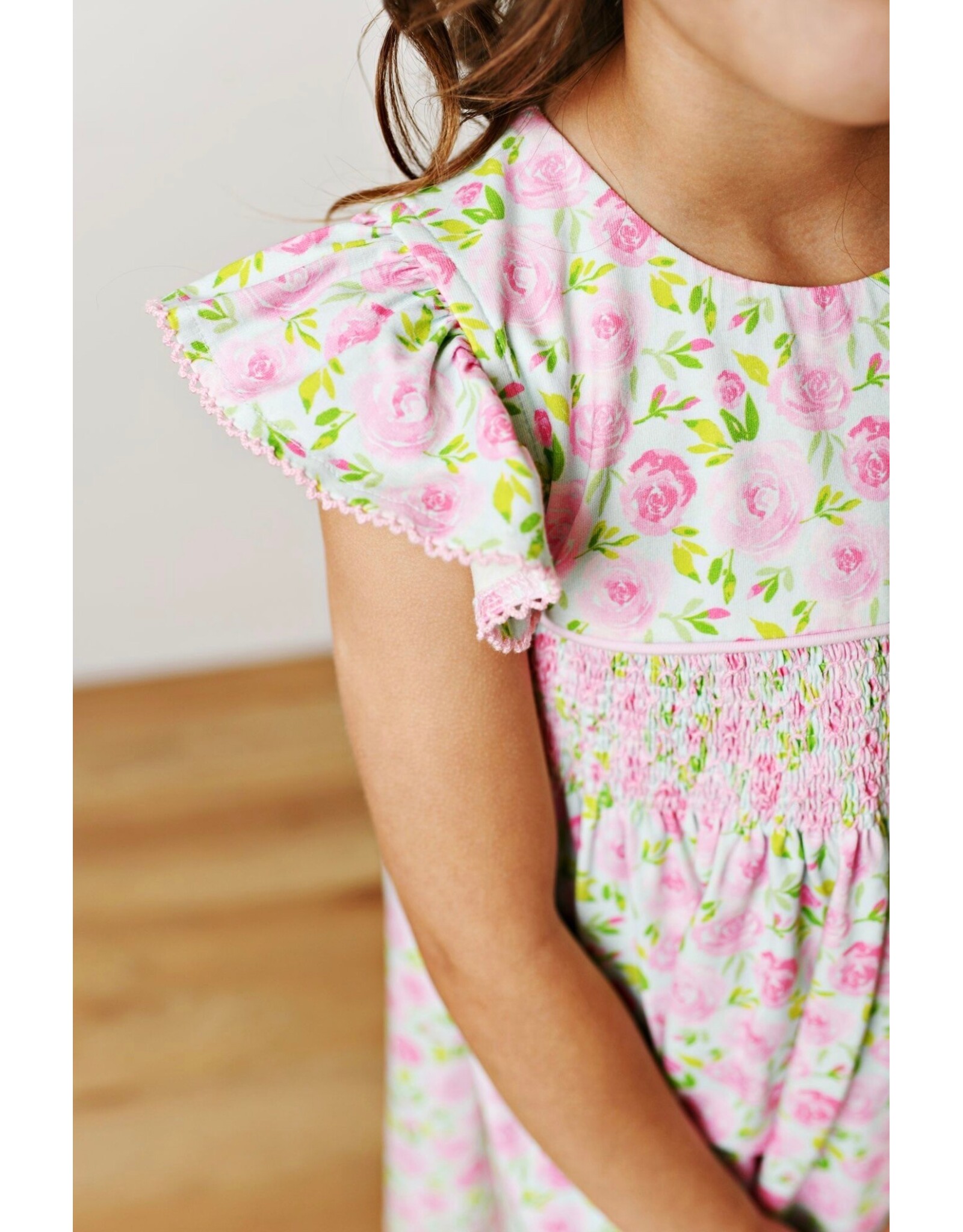 Swoon Baby Swoon Baby- Pink Posies Smocked Dress