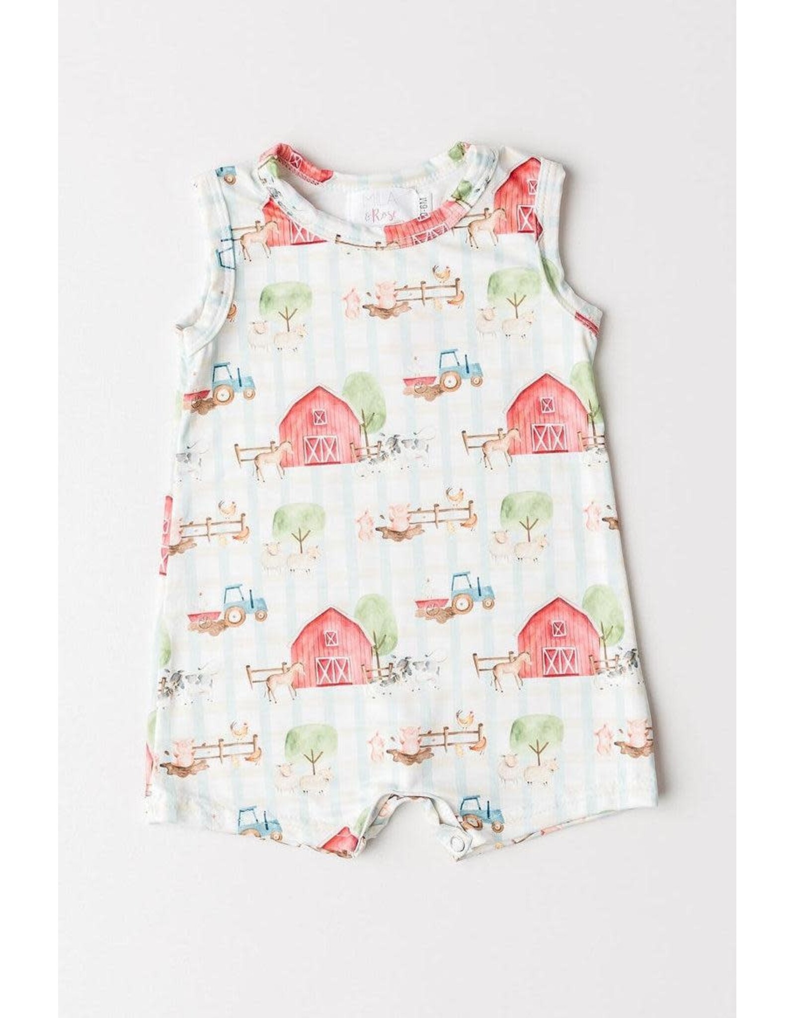 Mila & Rose Mila & Rose- Farm Animals Shorty One-Piece