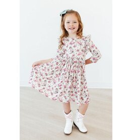 Mila & Rose Mila & Rose- Cowgirl Cutie 3/4 Ruffle Twirl Dress
