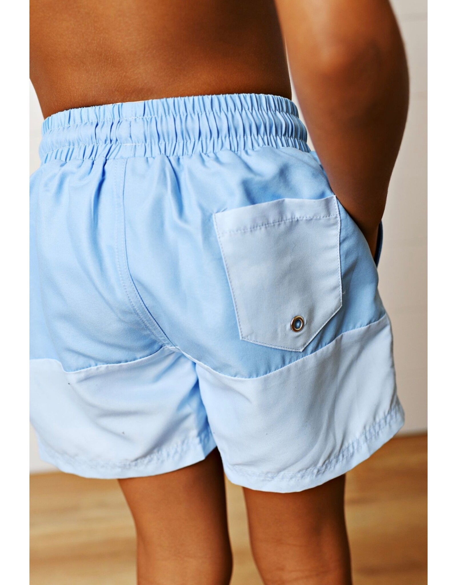 Swoon Baby Swoon Baby- Two-toned Blue Colorblock Swim Trunk
