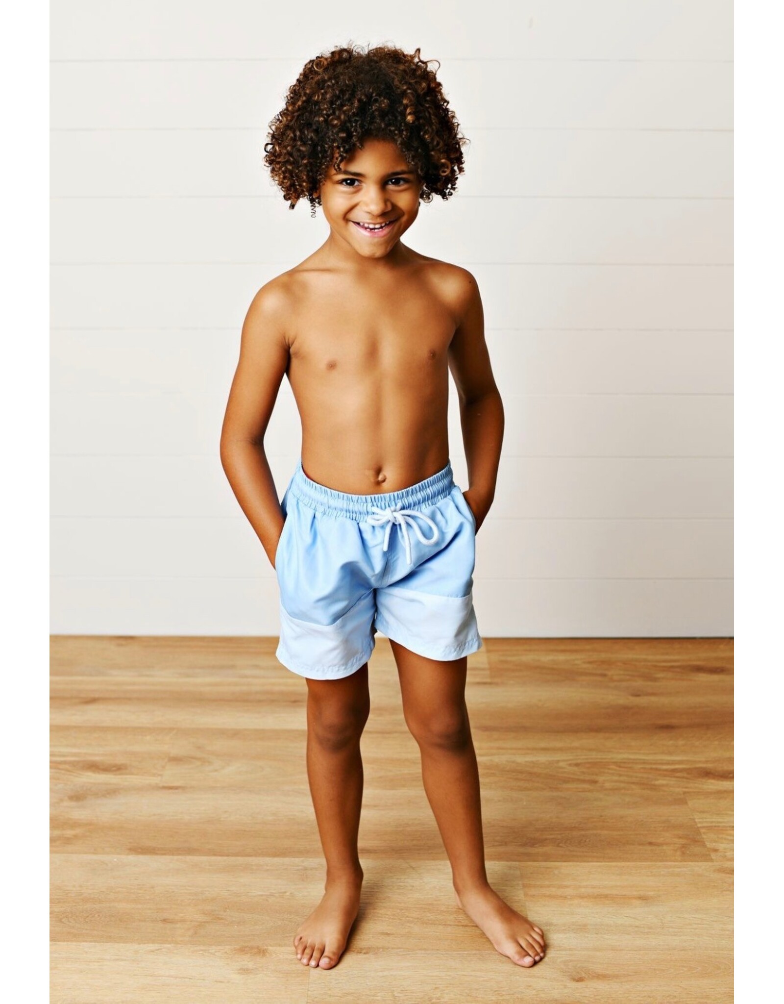 Swoon Baby Swoon Baby- Two-toned Blue Colorblock Swim Trunk