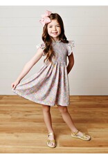 Swoon Baby Swoon Baby- Watercolor Garden Smocked Flutter Dress
