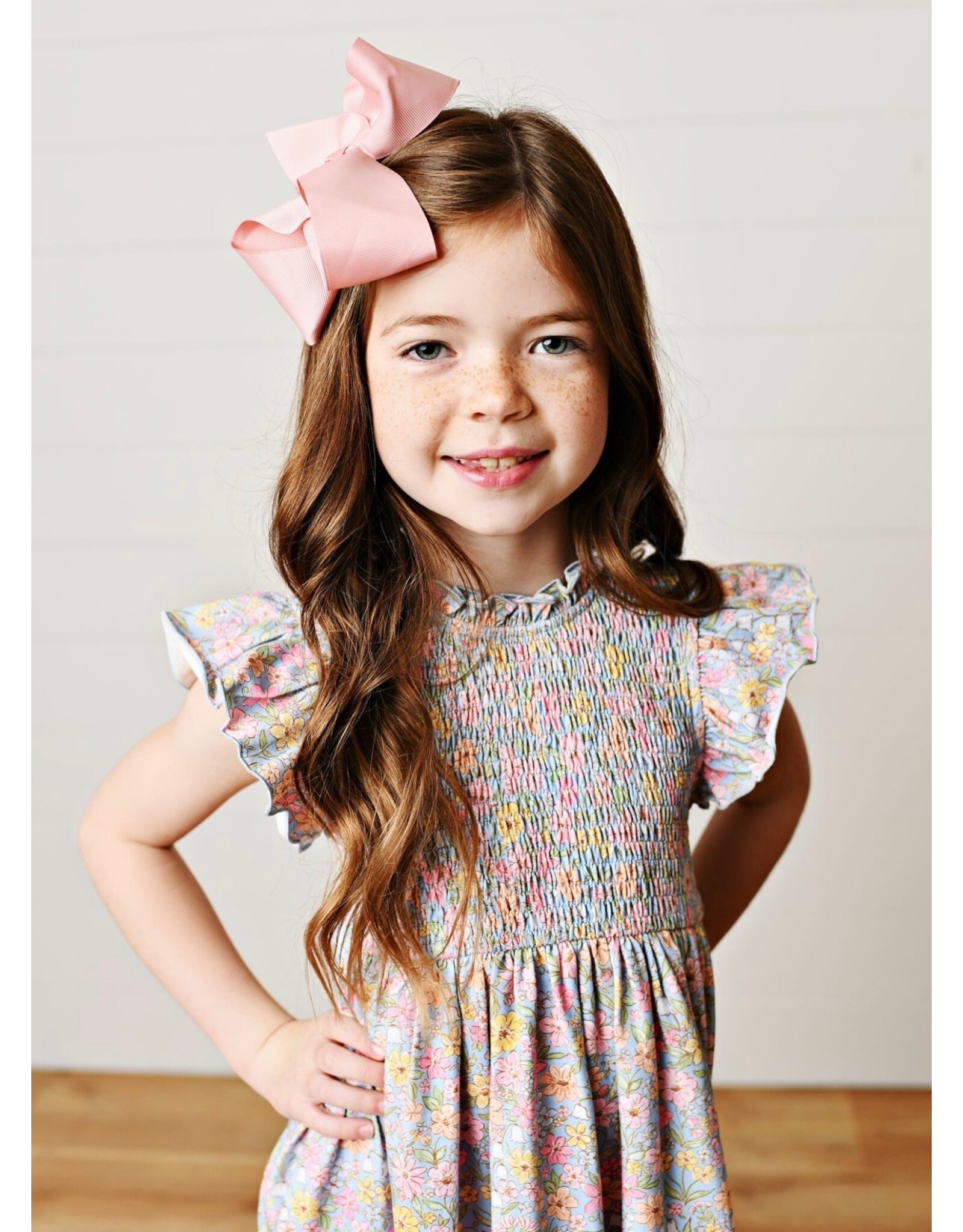 Swoon Baby Swoon Baby- Watercolor Garden Smocked Flutter Dress