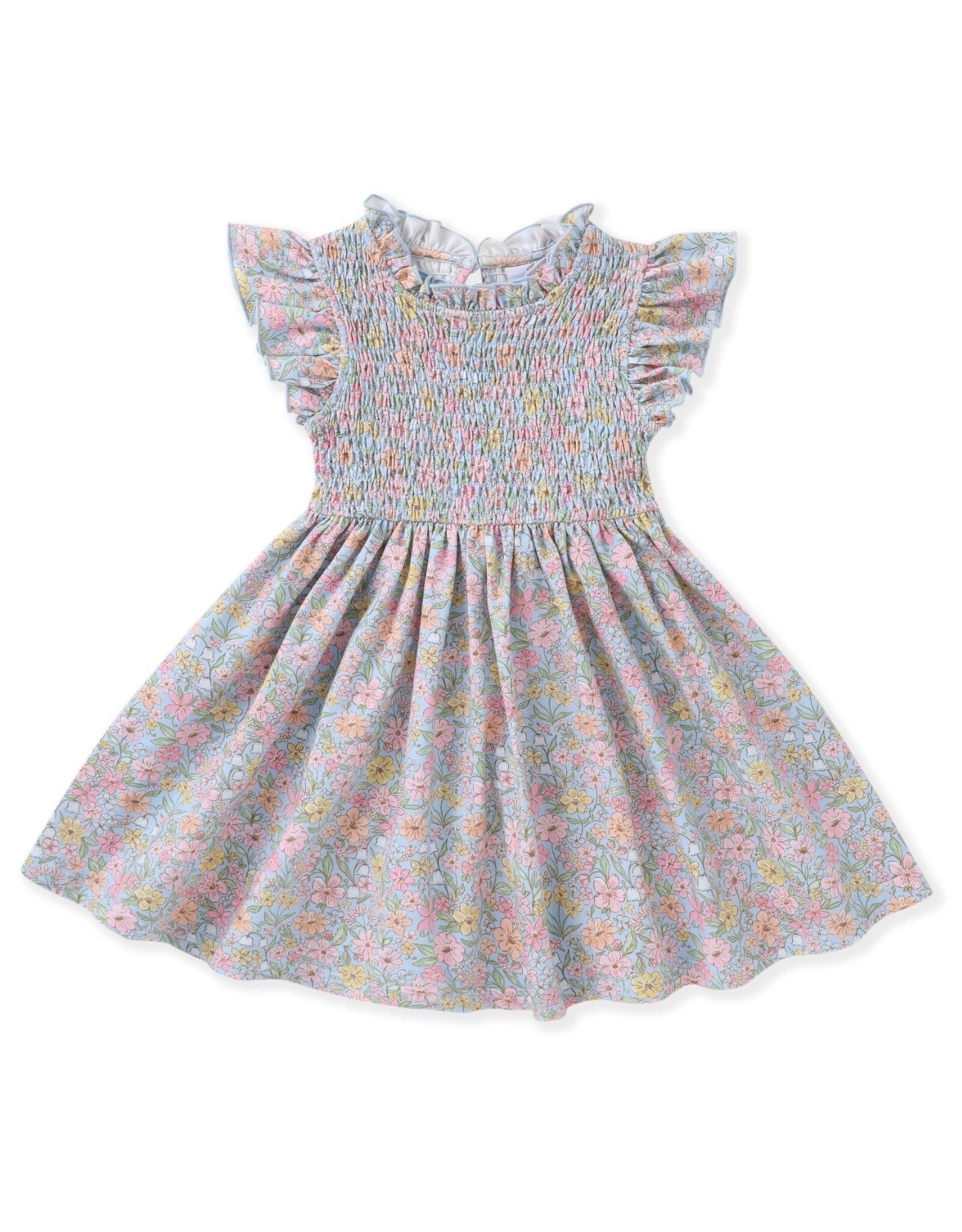 Swoon Baby Swoon Baby- Watercolor Garden Smocked Flutter Dress