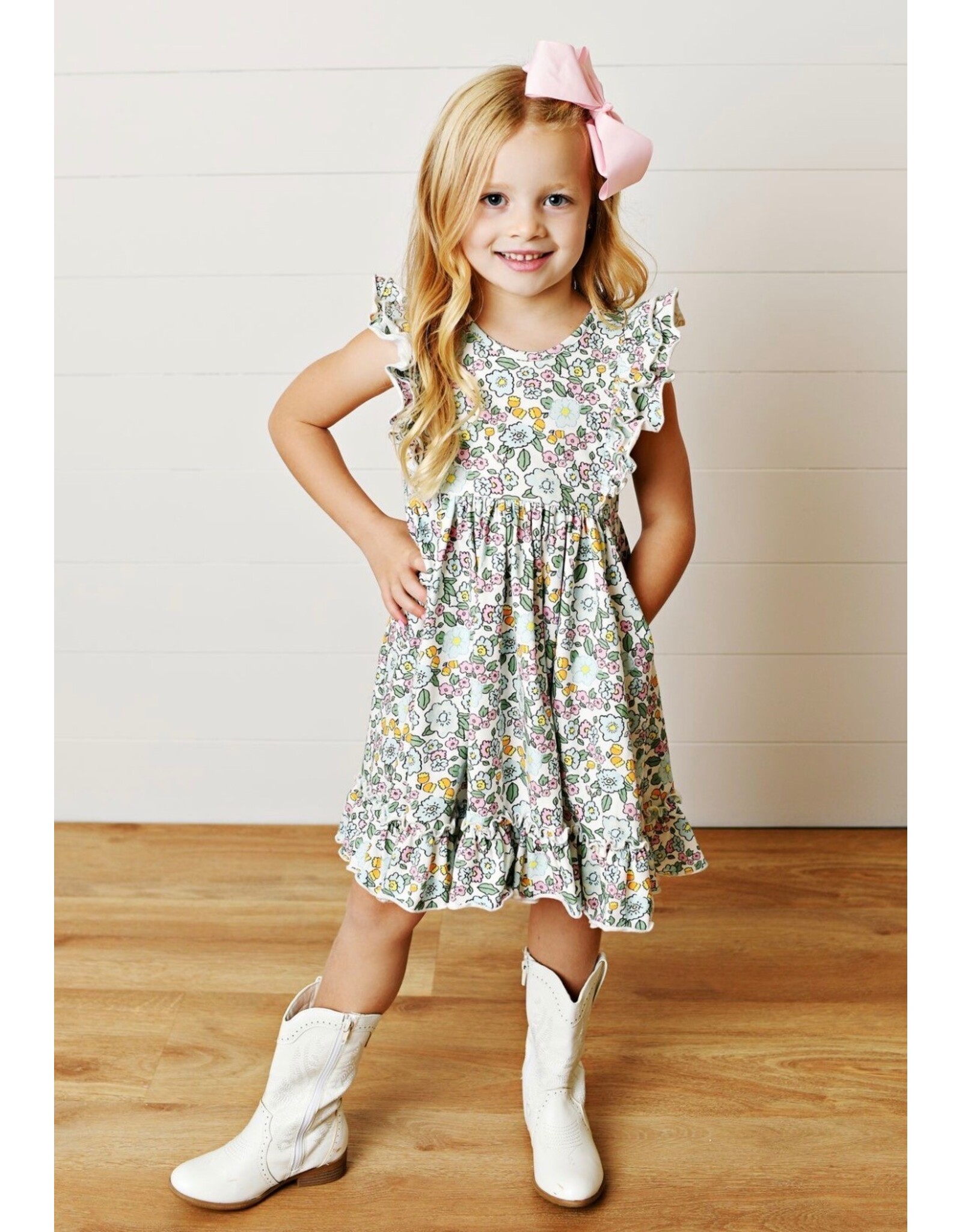 Swoon Baby Swoon Baby- Charleston Floral Flutter Twirl Dress