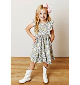 Swoon Baby Swoon Baby- Charleston Floral Flutter Twirl Dress