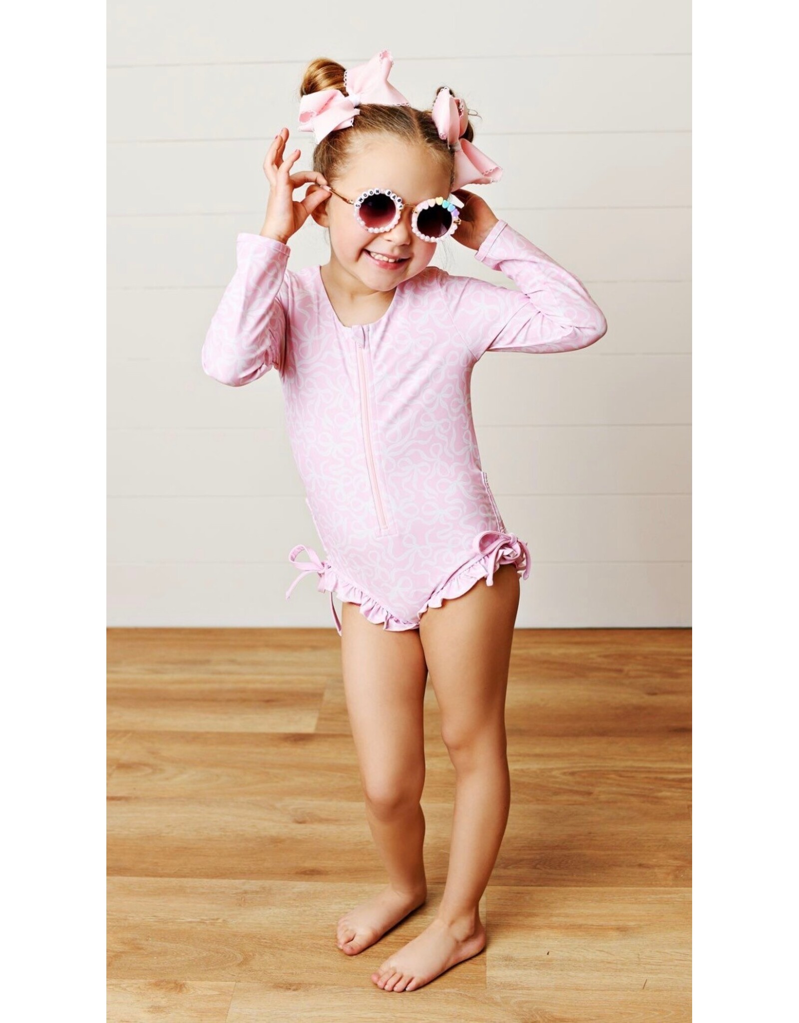 Swoon Baby Swoon Baby- Whimsical Bows L/S Rashguard Swim