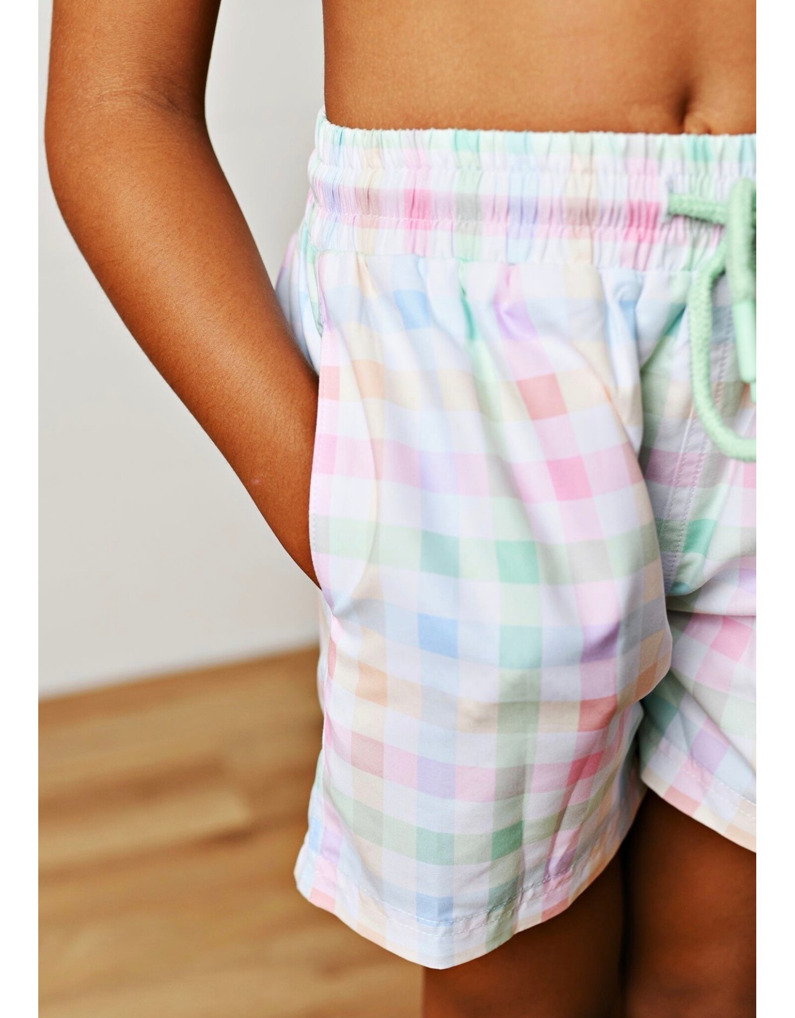 Swoon Baby Swoon Baby- Plaid Swim Trunks