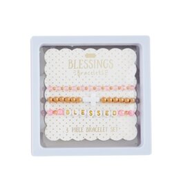 Mudpie Mud Pie- White Cross Blessed Beaded Bracelets