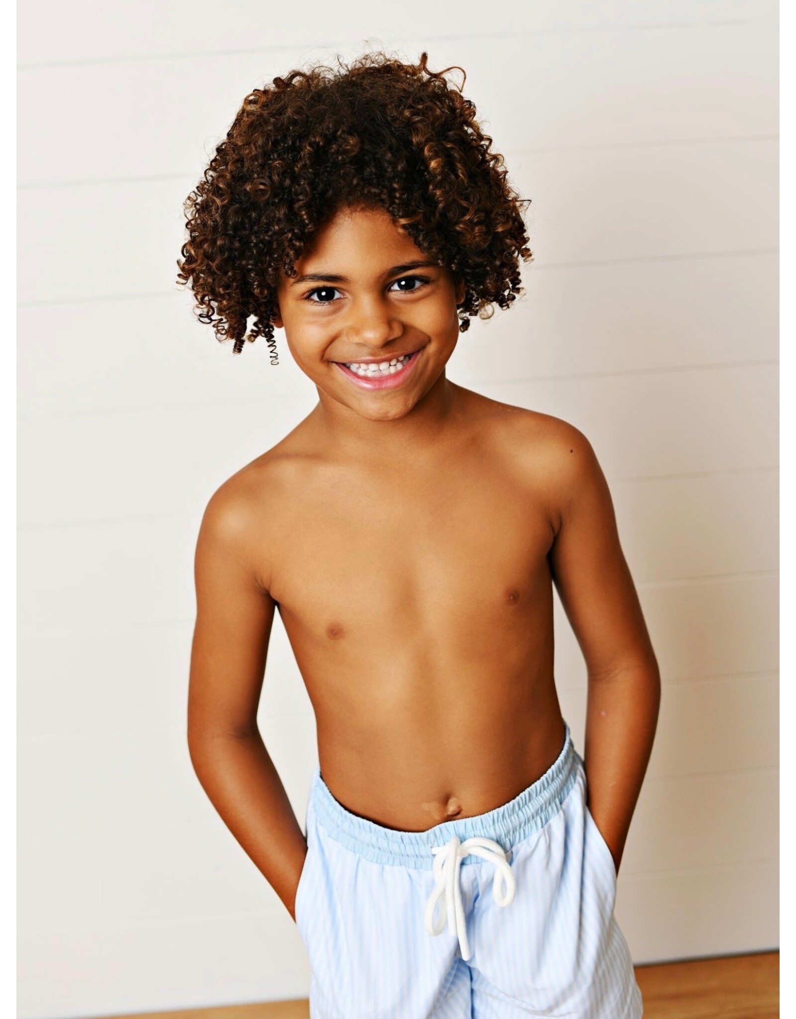 Swoon Baby Swoon Baby- Blue Stripe Swim Trunks