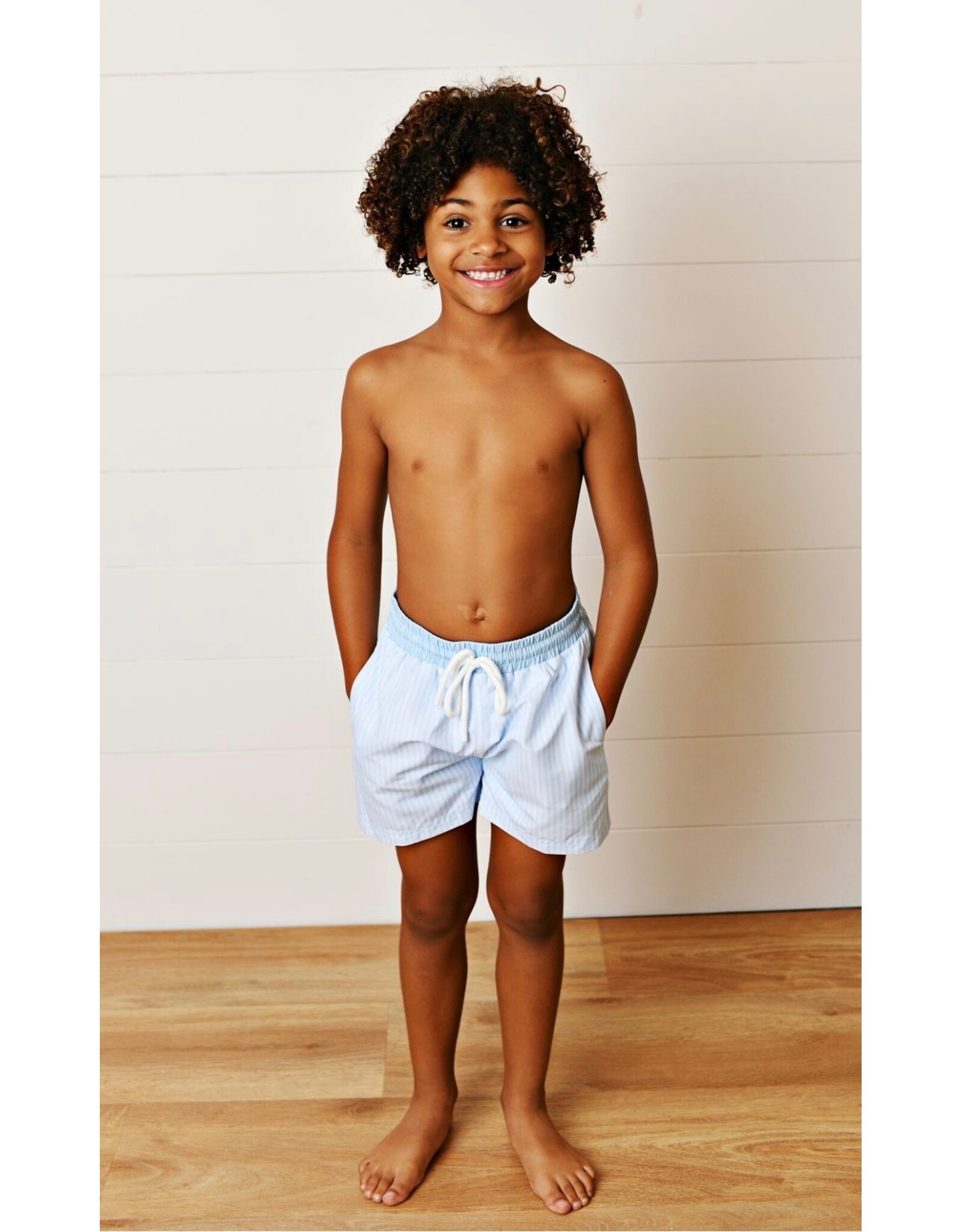 Swoon Baby Swoon Baby- Blue Stripe Swim Trunks