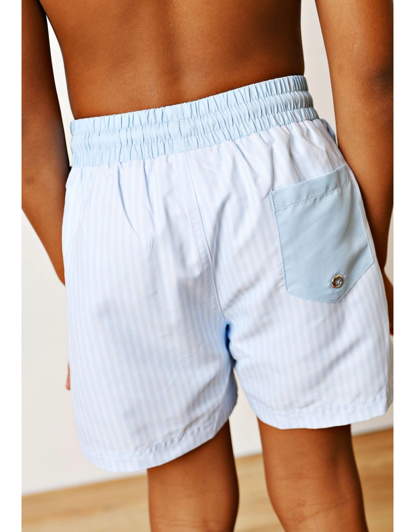 Swoon Baby Swoon Baby- Blue Stripe Swim Trunks
