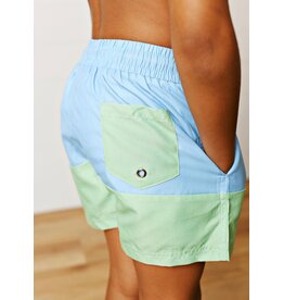 Swoon Baby Swoon Baby- Blue/Green Colorblock Swim Trunks