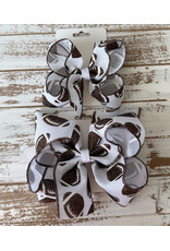 JP- Football Print Bow