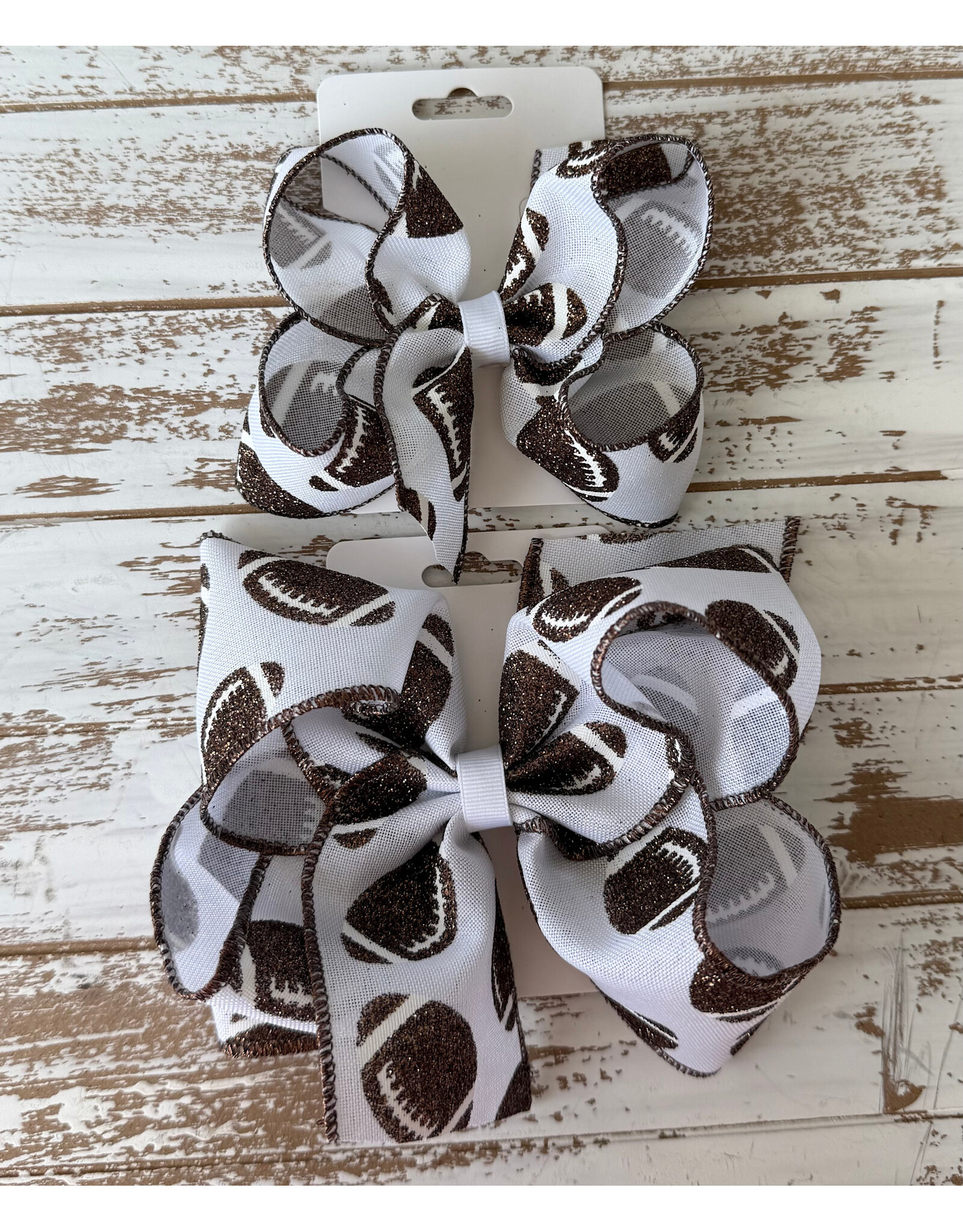 JP- Football Print Bow