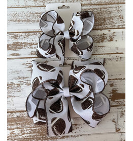 JP- Football Print Bow