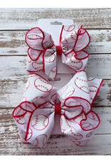 JP- Baseball Print Bow