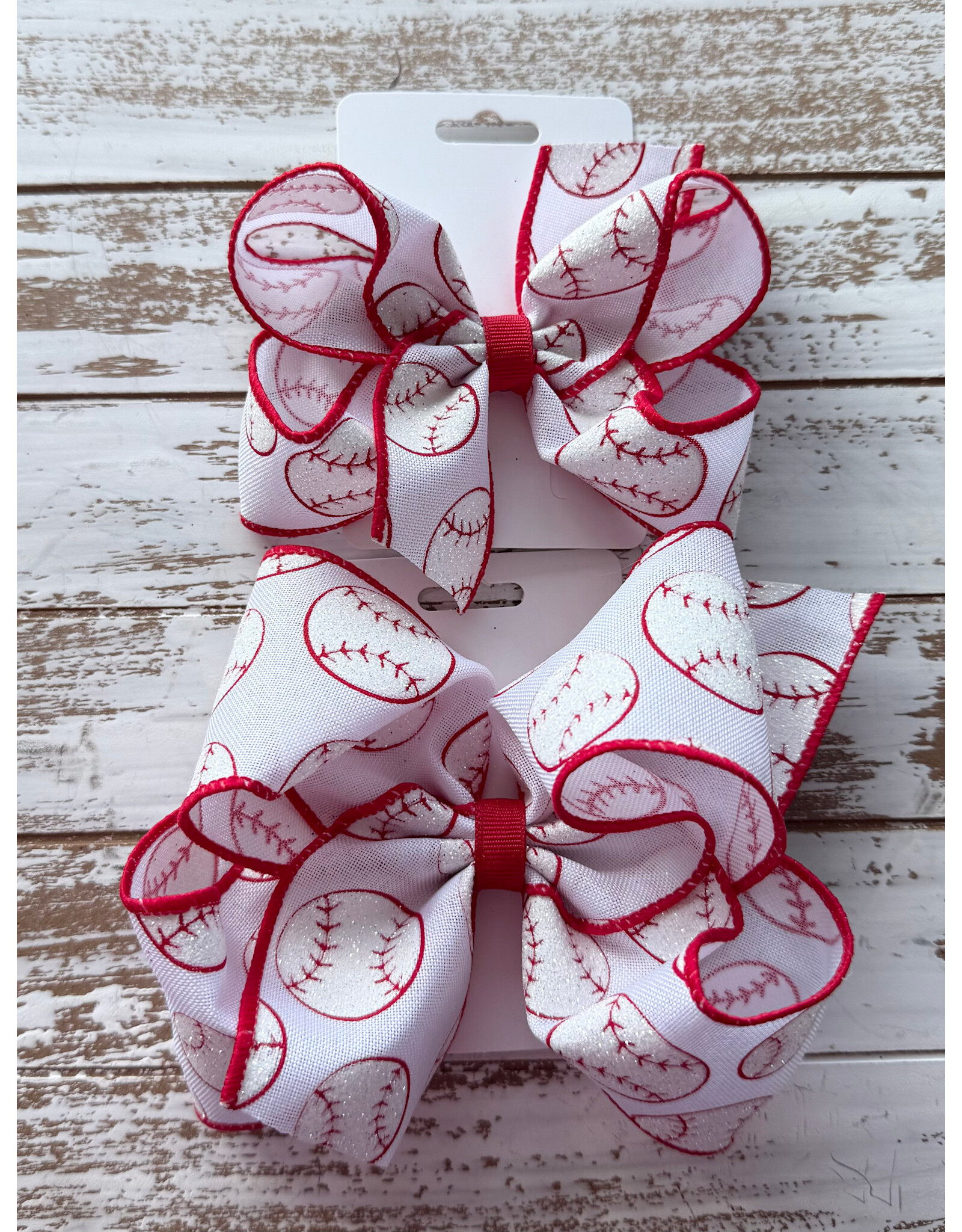 JP- Baseball Print Bow
