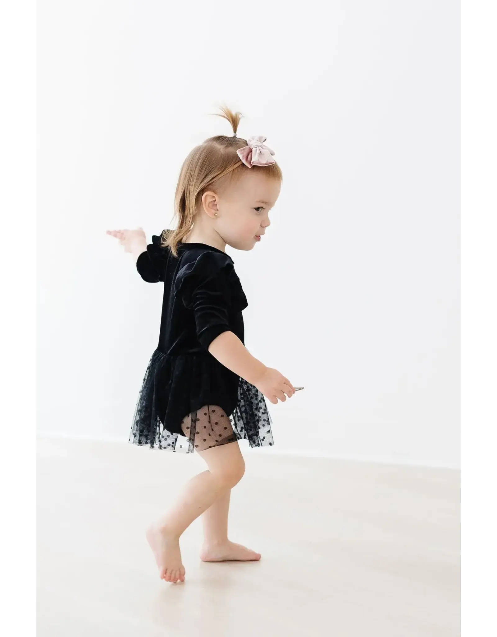 Mila & Rose Mila & Rose- Black Velvet Tutu Bodysuit