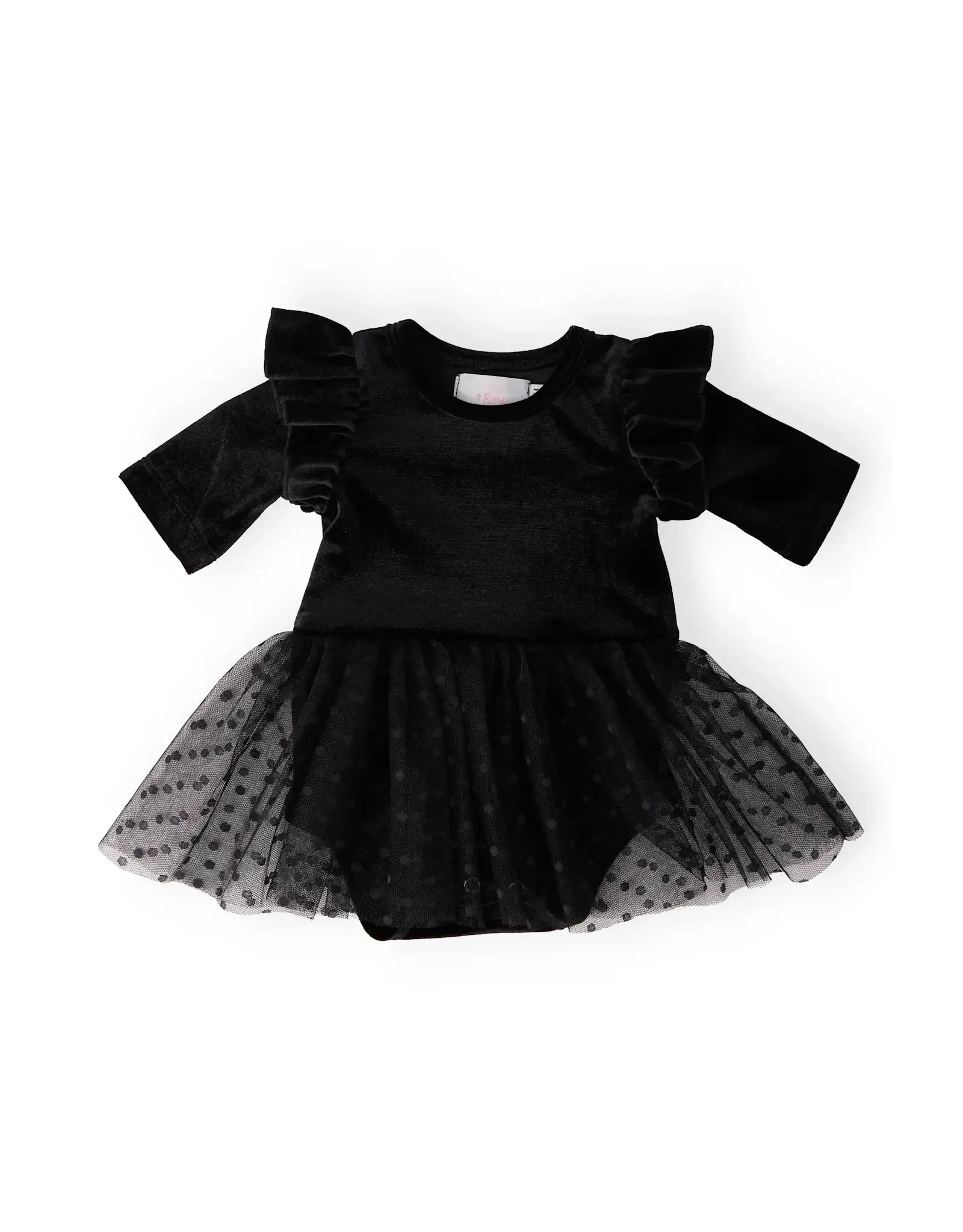 Mila & Rose Mila & Rose- Black Velvet Tutu Bodysuit