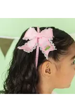 Sweet  Wink- Golf Tee Embroidered Lace Bow Headband