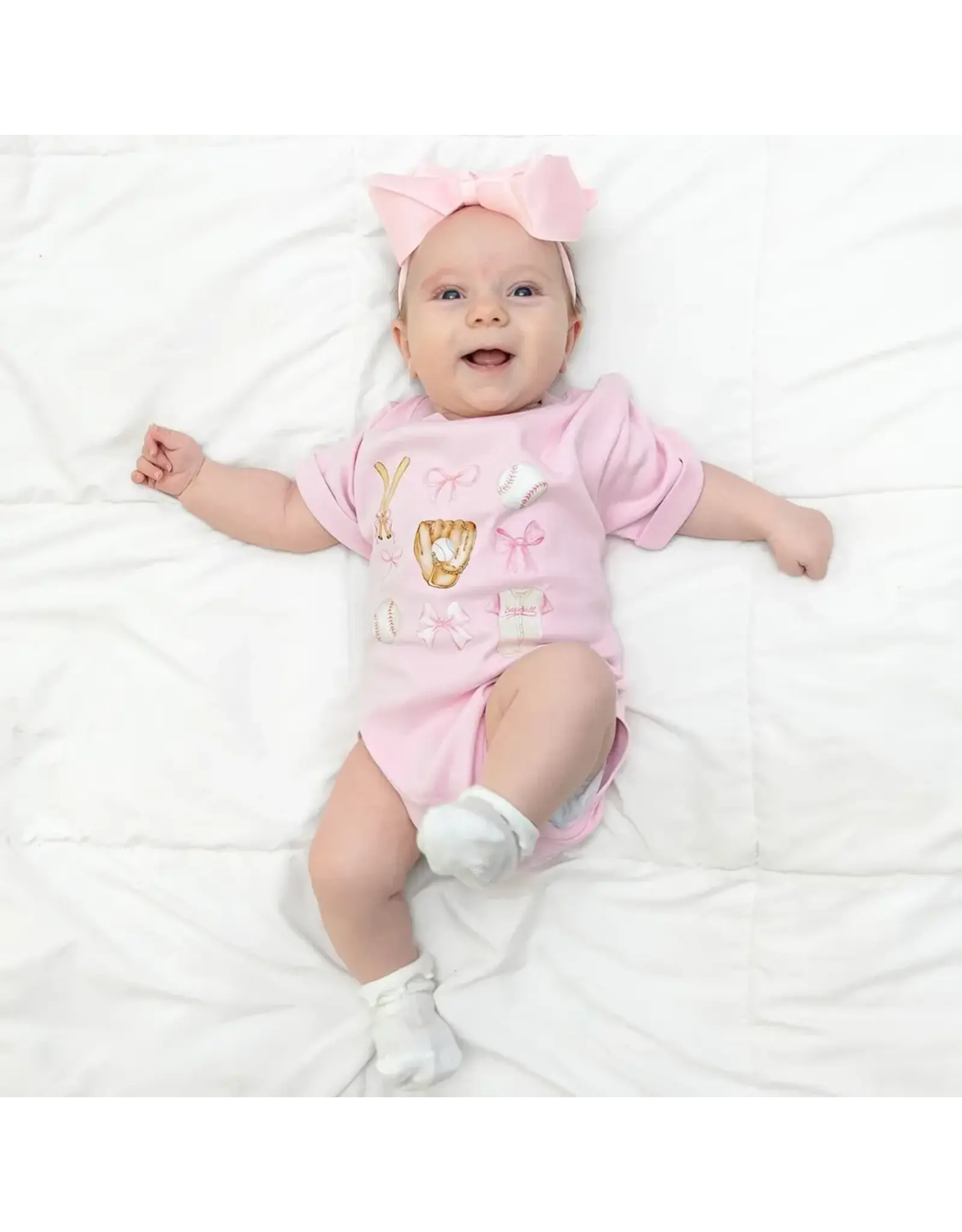 Sweet Wink Sweet Wink- Baseball Cutie Ballet Romper