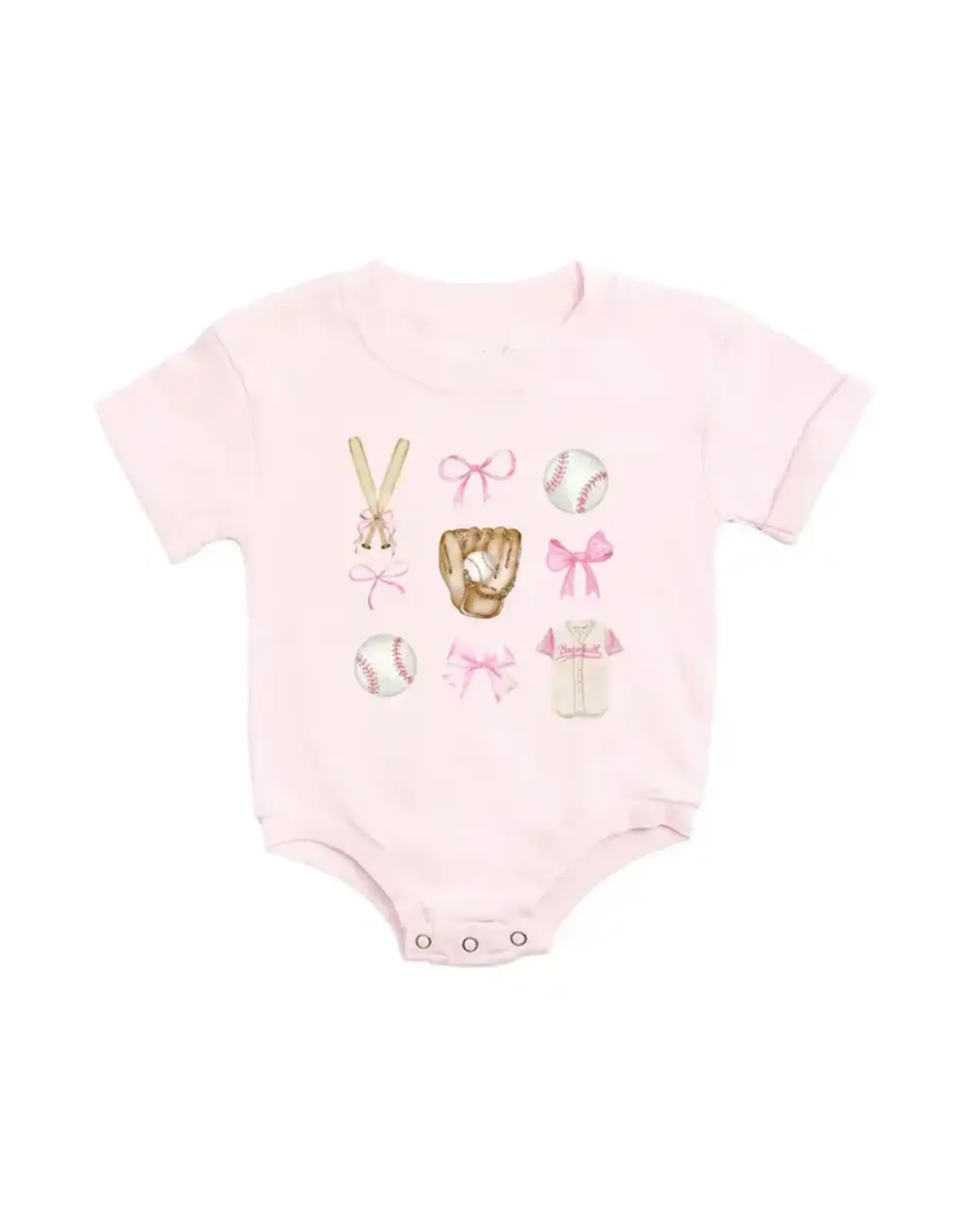 Sweet Wink Sweet Wink- Baseball Cutie Ballet Romper