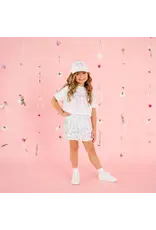 Sweet Wink Sweet Wink- Sky Blue Floral Athletic Skort