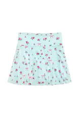 Sweet Wink- Sky Blue Floral Athletic Skort
