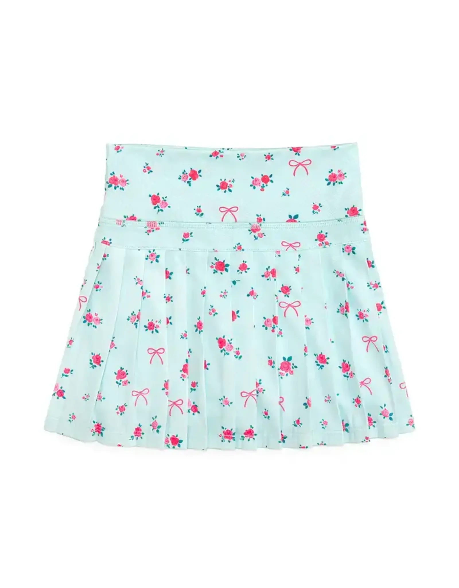 Sweet Wink- Sky Blue Floral Athletic Skort