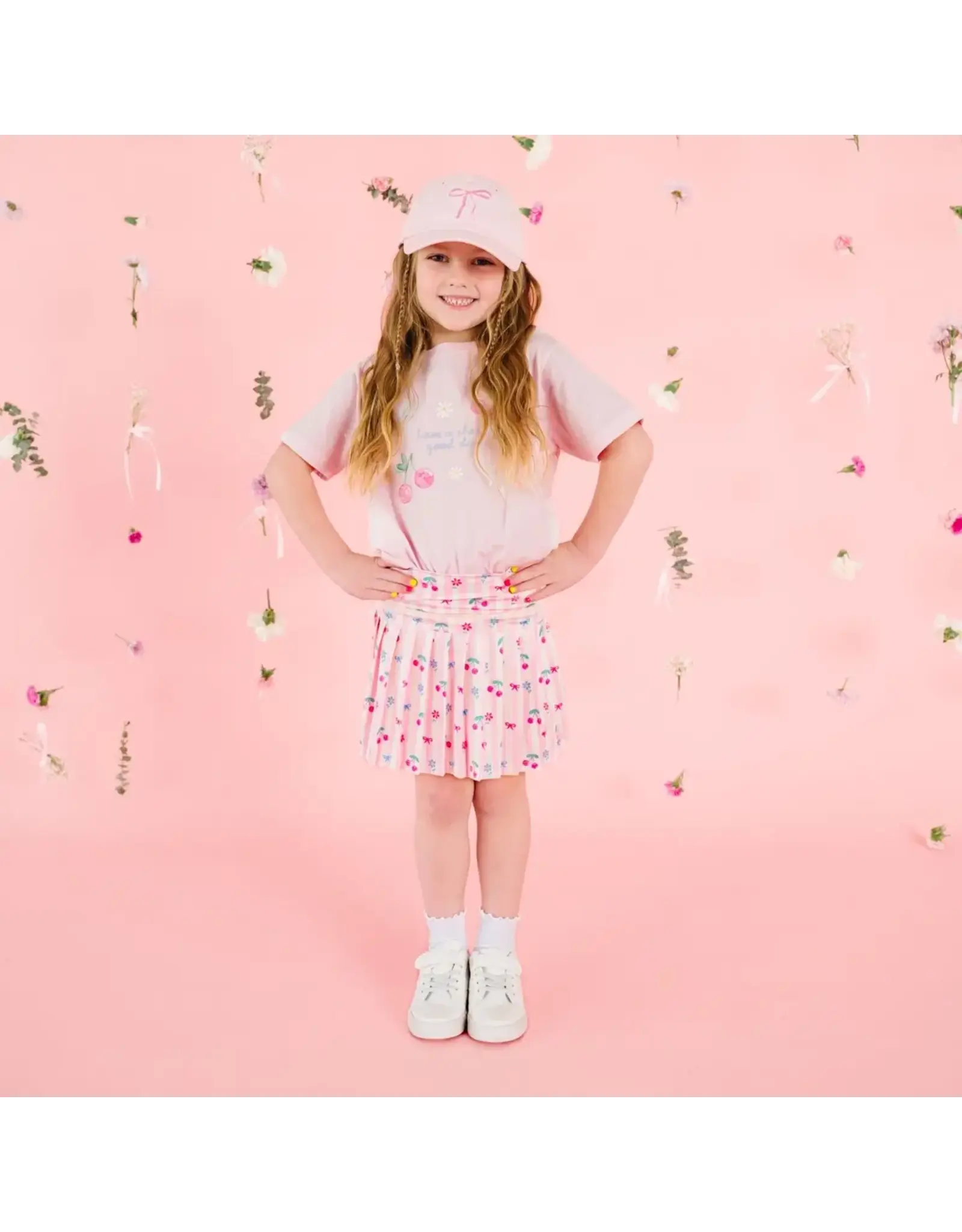 Sweet Wink- Cherry Bow Athletic Skort