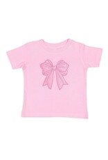 Sweet Wink- Bow Sequin Patch S/S Pink TShirt