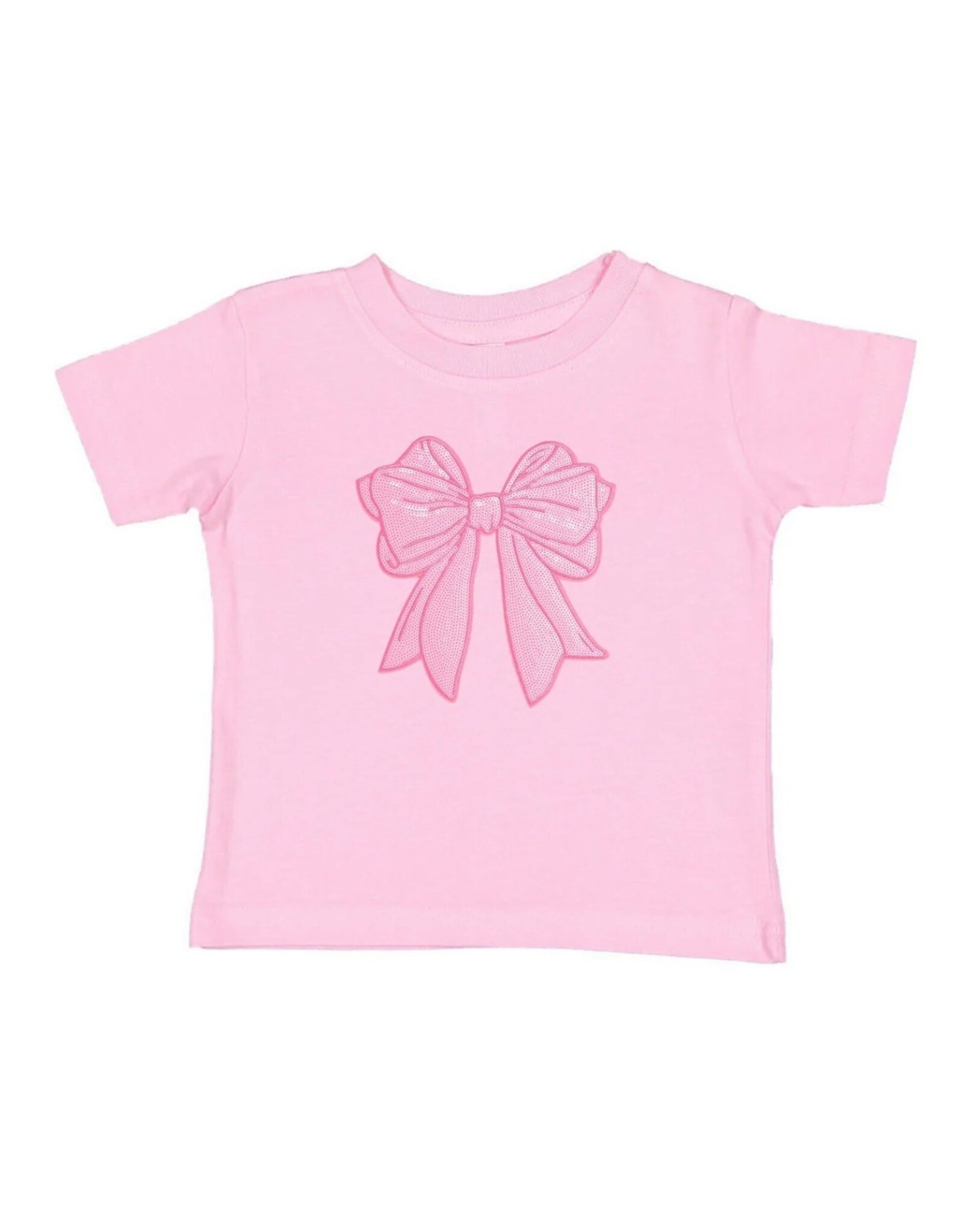 Sweet Wink Sweet Wink- Bow Sequin Patch S/S Pink TShirt