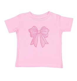 Sweet Wink- Bow Sequin Patch S/S Pink TShirt