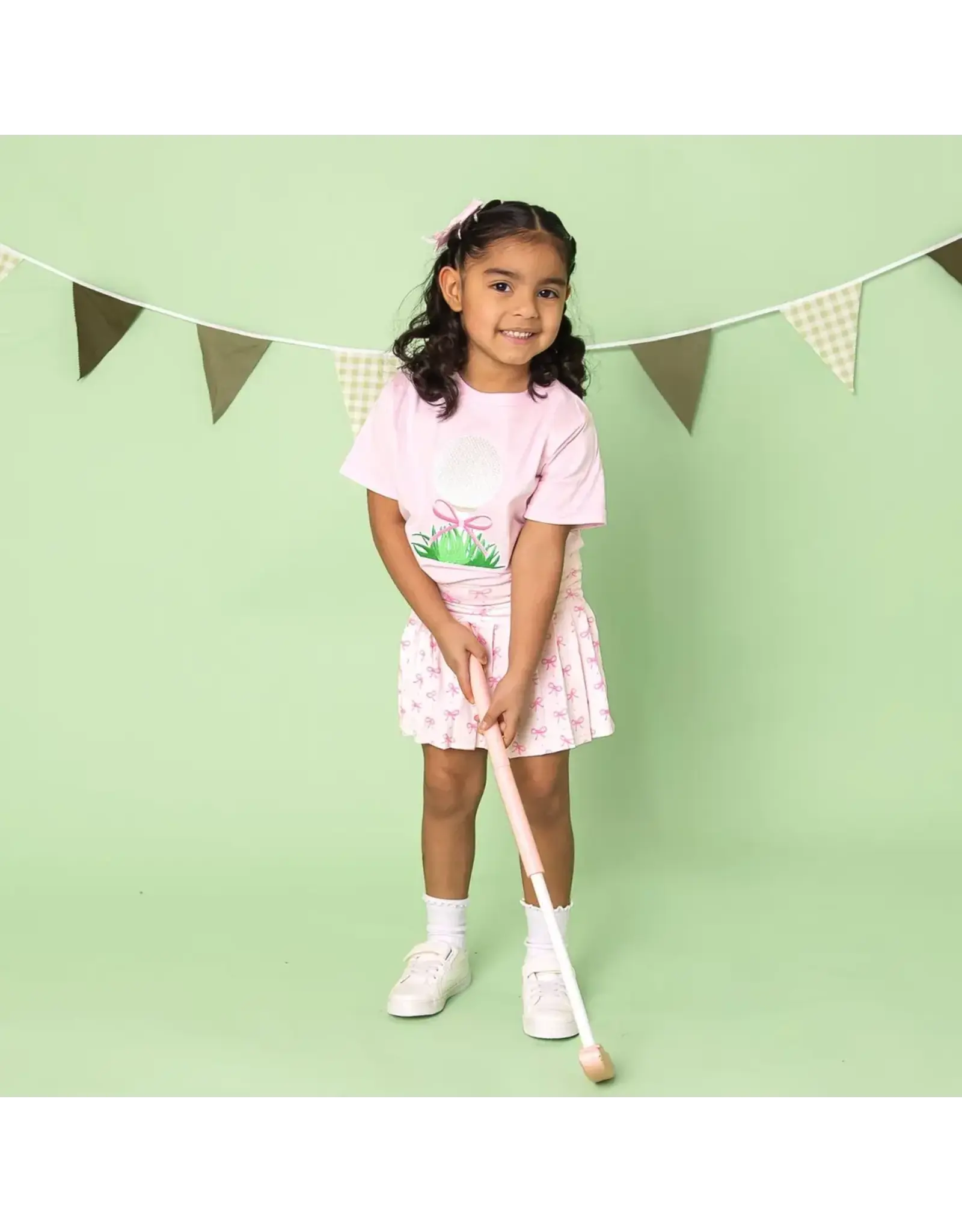 Sweet Wink Sweet Wink-  Golf Tee Bow Patch S/S Ballet TShirt