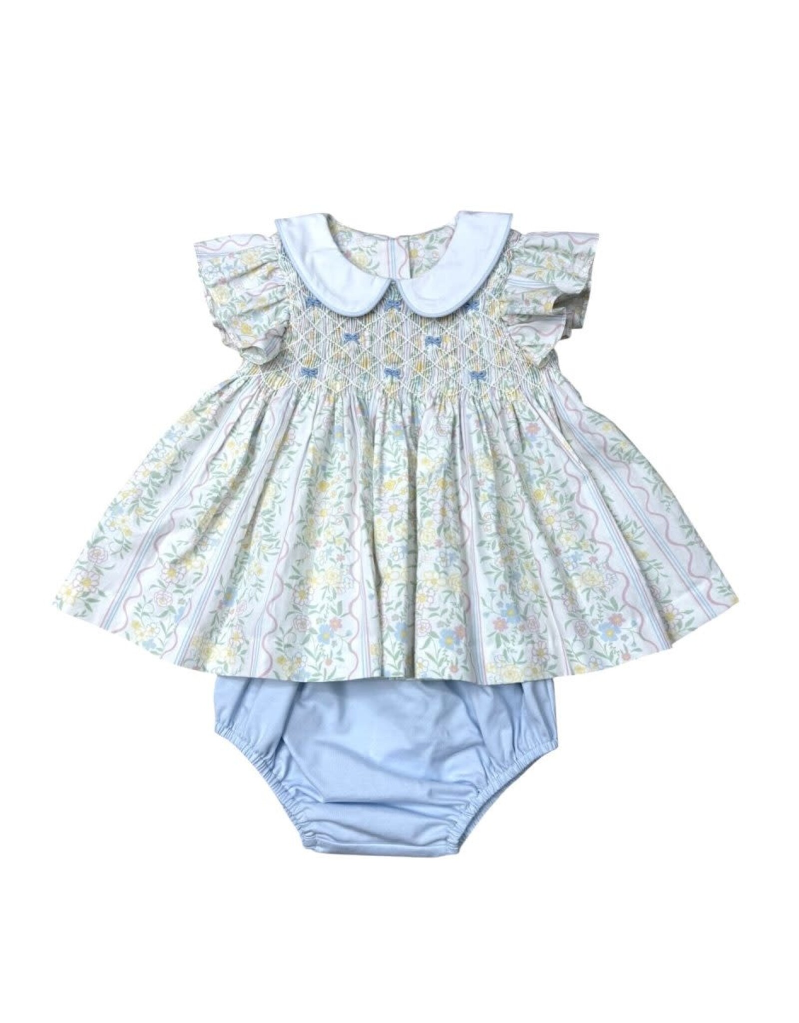 Three Sisters Three Sisters- Spring Bouquet Smocked Bloomer Set