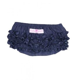 Ruffle Butts Ruffle Butts - Dark Wash Denim Woven RuffleButt