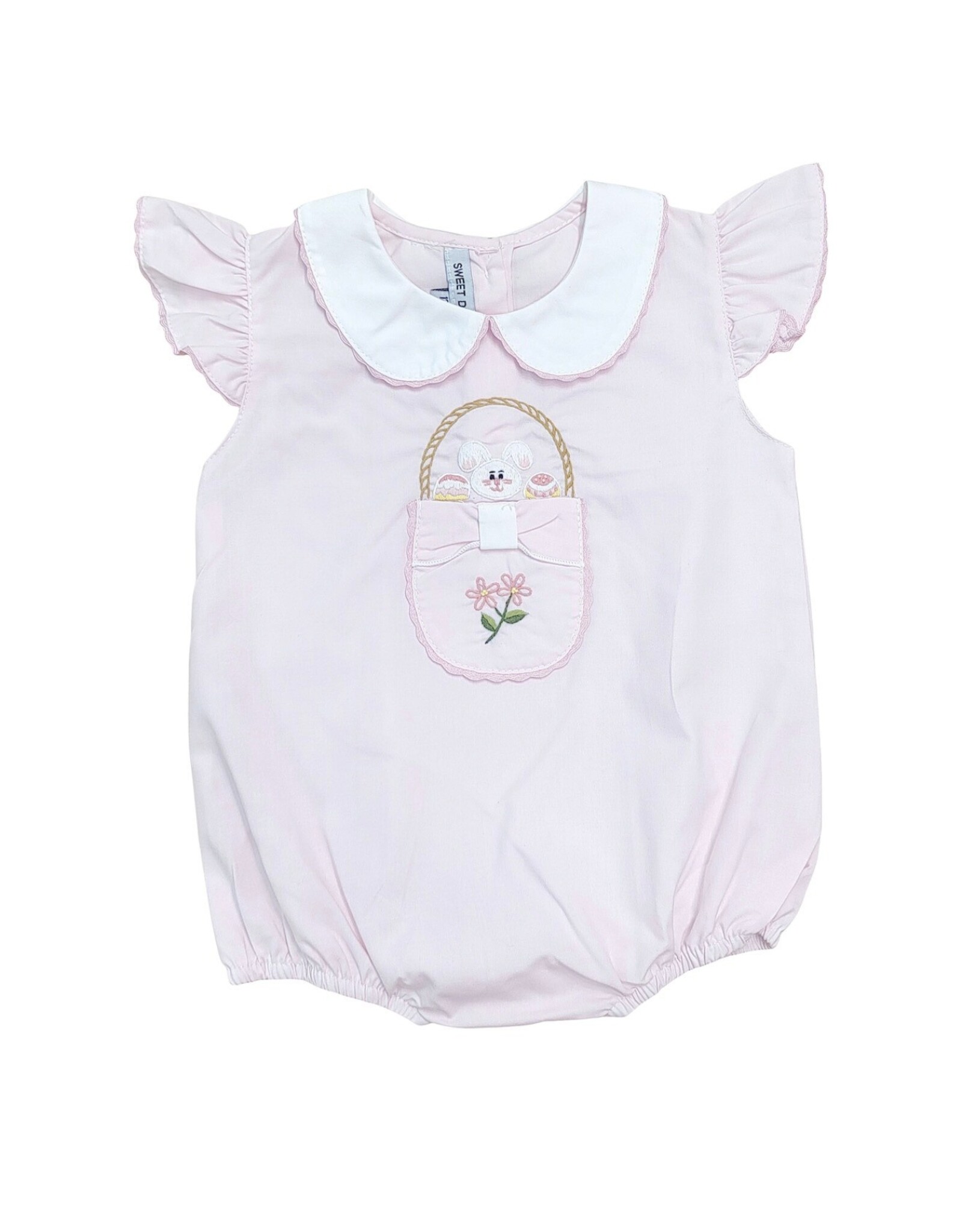 Sweet Dreams- Bunny & Basket Emb Pink Bubble