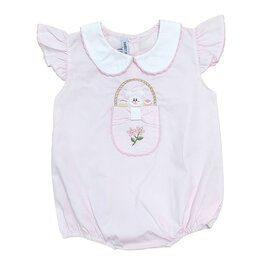 Sweet Dreams- Bunny & Basket Emb Pink Bubble