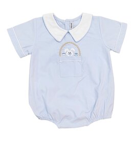 Sweet Dreams- Bunny & Basket Emb Blue Bubble